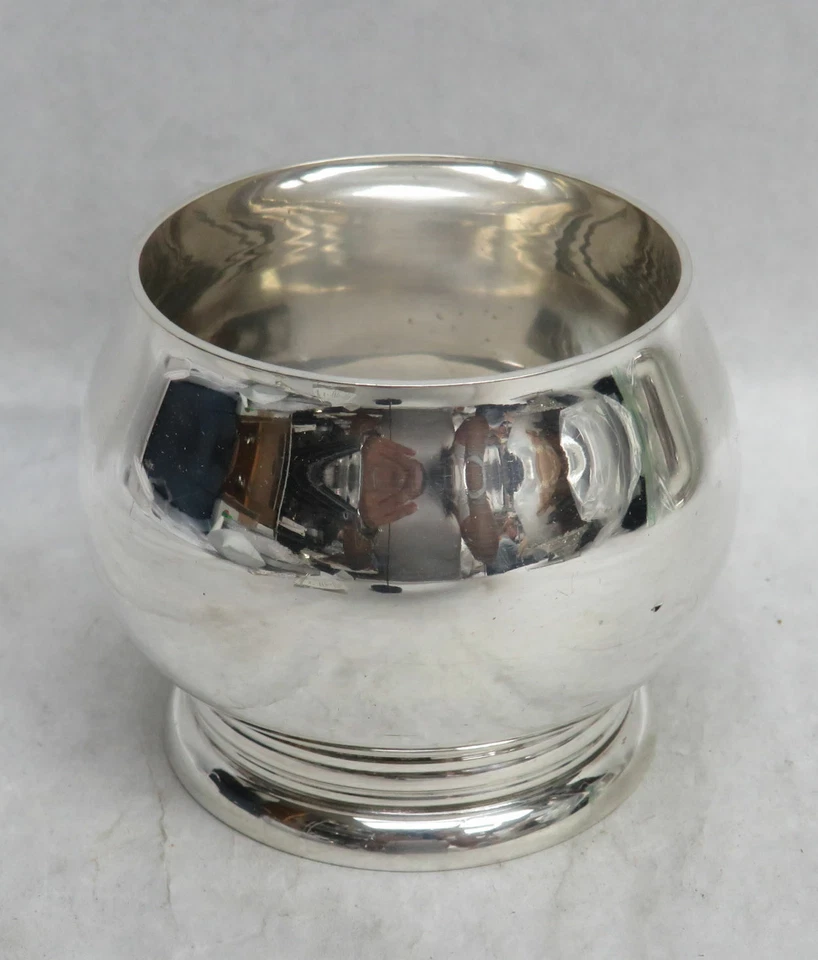 JUEGO DE TÉ INTERNACIONAL REAL DANÉS PLATA ESTERLINA CUENCO DE BASURA C140 Foto 1 de 4