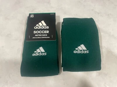 Adidas Fútbol Metro Calcetín Arco y Tobillo Compresión Juvenil XS 9C-1Y Verde 2 PR NUEVO Foto 1 de 4
