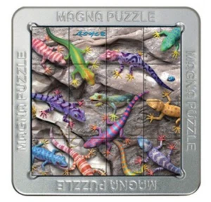 Rompecabezas Magna Geckos de Cheatwell Games Nuevo y Sellado Estaño 3D Imán Rompecabezas Edad 8+ - Imagen 1 de 2