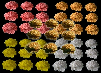 SIMPLY HEAVEN PASTE 9 x Edible 40mm 3D roses flowers icing, cake, cupcake toppers, decorations