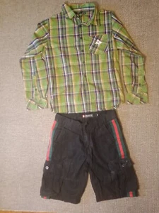LRG long sleeve button up and south pole shorts Boys Size 8 - Picture 1 of 12