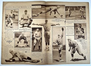BABE RUTH & GEORGE KELLY 1920 CENTERFOLD GIANTS YANKEES FRISCH MARANVILLE BURNS - Picture 1 of 1