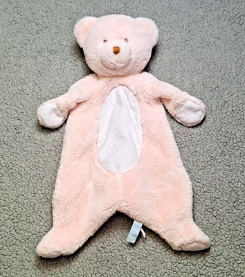 Manta de seguridad Douglas Baby Pink Bear Lovey 18 pulgadas de repuesto a lunares Foto 1 de 4