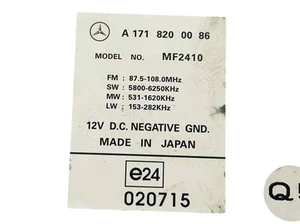 A1718200086 audio system cd radio for MERCEDES-BENZ CLASE SLK (W171) 129337 - Picture 1 of 4