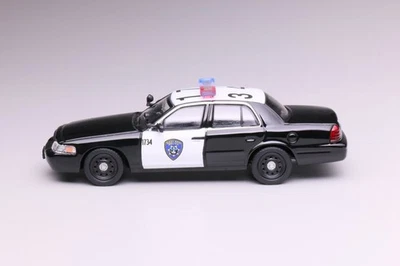 596 1:64 Black Ford CV CROWN VICTORIA Oakland Police Diecast Model Car Limited - Image 1 of 4