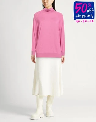 RRP€325 PESERICO Wool Pullover Jumper IT38 US2 UK6 XS Pink Made in Italy - Image 1 of 4