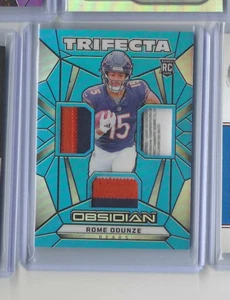 2024 Obsidian Football Trifecta Rome Odunze ROOKIE PATCH WASH TAG BEARS /50 - Bild 1 von 2