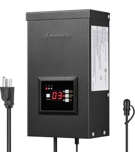 DEWENWILS 120W Low Voltage Transformer 3 Independnt Control Outputs 120V HOSL03E - Picture 1 of 7