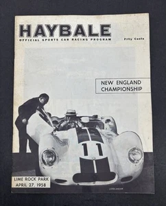 Haybale Lime Rock Park 1958 Official Sports Car Racing Program New England Champ - Picture 1 of 2