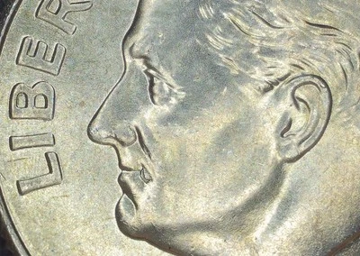 Drooling Die Chip Error Roosevelt Dime US Coin 10c 2016 P - Image 1 of 4