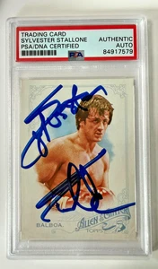 Sylvester Stallone Autographed Rocky Balboa 2015 Allen Ginter RC PSA AUTH AUTO - Picture 1 of 2