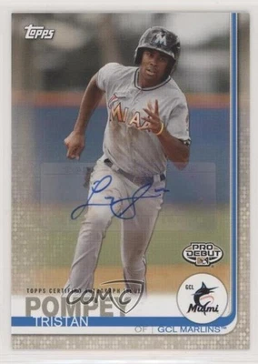 2019 Topps Pro Debut Gold Auto /50 Tristan Pompey #174 Auto - Image 1 of 2