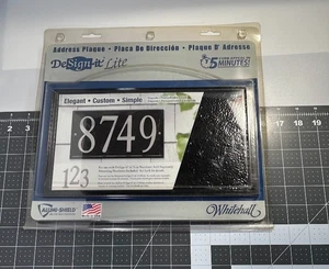 Whitehall Black Design-It Lite Address Plaque-11" x 7"-Rectangle Plaque Black - Picture 1 of 3