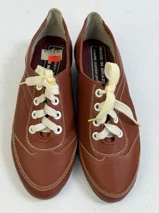 Sneakers vintage Y2K Granny retrò in pelle taglia 36/5,5 US 70s 80s Hippy Boho - Foto 1 di 8