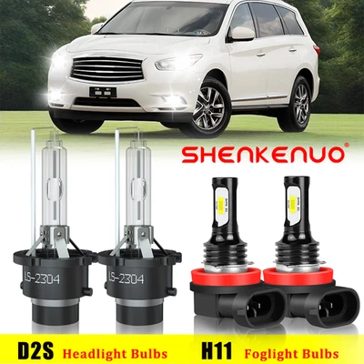 Para Infiniti JX35 2013 4x faros HID haz bajo + kit de bombillas antiniebla LED 6000K Foto 1 de 4