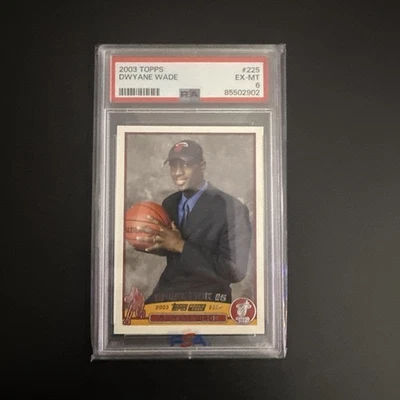 Tarjeta de novato Dwayne Wade 2003 Topps RC selección del draft # 5 PSA 6 Foto 1 de 2