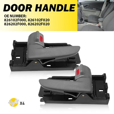 Manija de puerta interior delantera/trasera gris 2 piezas para Kia Spectra Spectra5 2004-2009 Foto 1 de 4
