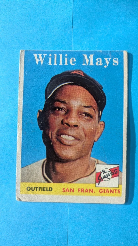 1958 Topps #5 Willie Mays Gigantes de San Francisco Salón de la fama Foto 1 de 4