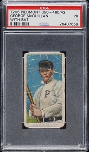 1909 T206 Piedmont Factory 42 PSA 1 George McQuillan 350-460 42 VERY RARE BACK!! - Picture 1 of 2