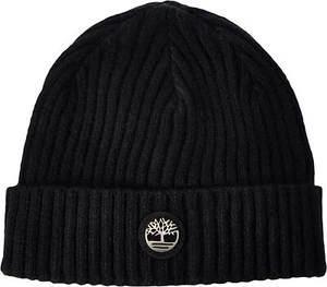 Timberland Men's Ribbed Watch Cap with Logo Plate One Size, Black  - Picture 1 of 3