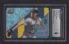 1998 PACIFIC AURORA PENNANT FEVER PLATINUM BLUE #50 RANDY JOHNSON SP #/100 CSG 9