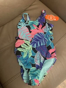 New! Girls Ine Piece Bathing Suit Swimsuit Size 6/6X - Picture 1 of 5