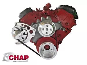 BBC Serpentine Pulley Conversion Kit Alt Only Chevy Small Block LWP 427 454 2 - Picture 1 of 4