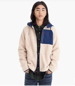 Chaqueta con capucha J CREW Sherpa con cremallera frontal - Imagen 1 de 5