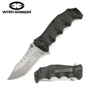 WithArmour Messer Lion Claw Taschenmesser 440C Stahl Black + Etui