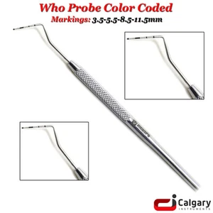 Dental Instruments Periodontal WHO Probe Diagnostic Measuring WHO Sickle Scaler - Bild 1 von 3