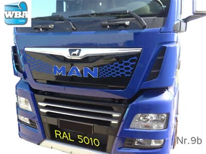 W.B.A. Aufkleber im Set passend für Man Emblem TGX Euro 6 ab Bj. 2013 RAL5010 9b - Bild 1 von 5
