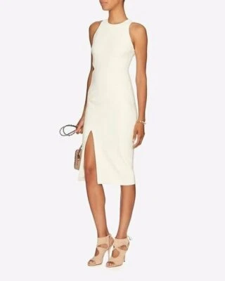 $385 Elizabeth and James Ivory Cutout Giulia Side Slit Sheath Dress 2 NWT E311 - Image 1 of 4
