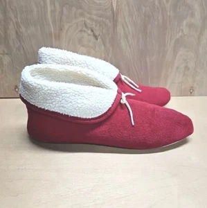 R.O. Barry CO Bootie Slipper Color Red Cream 9-10 XLarge Ultra Comfort Warmth - Picture 1 of 9