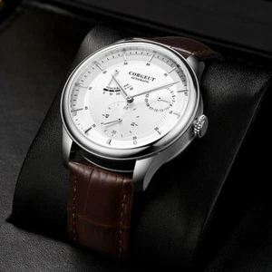 Reloj de pulsera automático de cuero de lujo Power Reserve 40 mm - Imagen 1 de 16