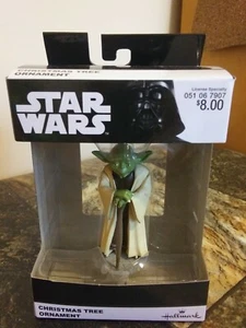 New in Box Hallmark Disney Star Wars Yoda Christmas Tree Ornament 2.5" Black Box - Picture 1 of 6