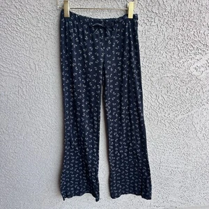 Pantalones de pijama Victorias Secret talla XS negros de pierna ancha con lazos ligeros - Imagen 1 de 8