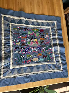 Hmong embroidery handstitched story block 28" x 30" - Picture 1 of 3