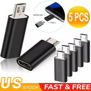 Conector convertidor adaptador USB 3.1 tipo C hembra a micro USB macho 5 piezas USB-C - Imagen 1 de 9