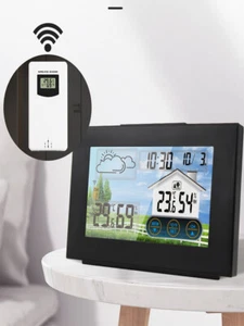 Multifunction LCD Display Digital Alarm Clock LED Temperature Weather Station AU - Picture 1 of 10