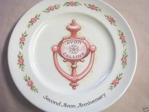 AVON 2nd Anniversary DOOR KNOCKER Commemorative Plate - Picture 1 of 5