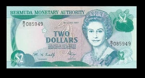 Bermudas, 2 dólares, 1997, P-40Ab, billete sin circular QE II - Imagen 1 de 2