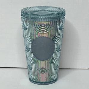 Starbucks Iridescent Blue/Green Mermaid Scale Siren Tumbler 24oz 2022 No Straw - Picture 1 of 9