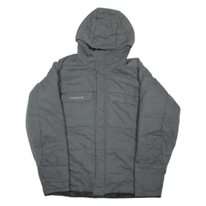 COLUMBIA TITANIUM Mens Puffer Jacket Grey Nylon Hooded Check L - Picture 1 of 6