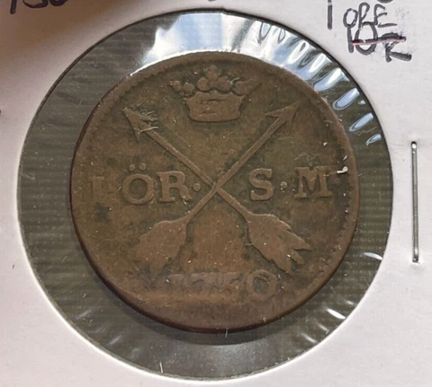 1750 Sweden 1 One Ore Cover