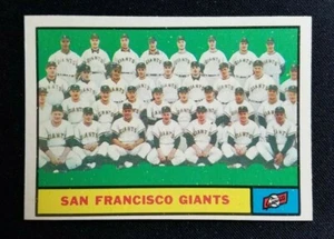 1961 Topps Baseball #167 San Francisco Giants Team Card NM (oc) - Picture 1 of 2
