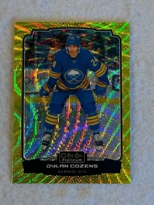 #105 DYLAN COZENS 2022-23 O-Pee-Chee OPC Platinum NEON YELLOW SURGE SABRES - Picture 1 of 2