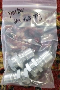 3 Parker H3-63-T8 3/4" Quick Disconnect Male Hydraulic Coupling Half Nipple LOT - Picture 1 of 1