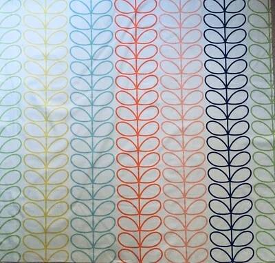 50cm x 110cm W Orla Kiely Linear Stem Multi Stripe Lightweight Cotton Fabric New - Image 1 of 3