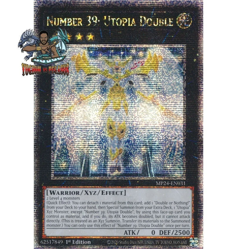Yugioh! 1x Number 39: Utopia Double MP24-EN031 Quarter Century Secret Rare NM - Image 1 of 1