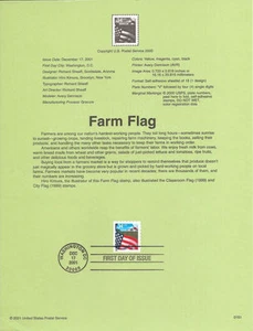 #0151 34c Farm Flag Stamp Souvenir Page - Picture 1 of 1